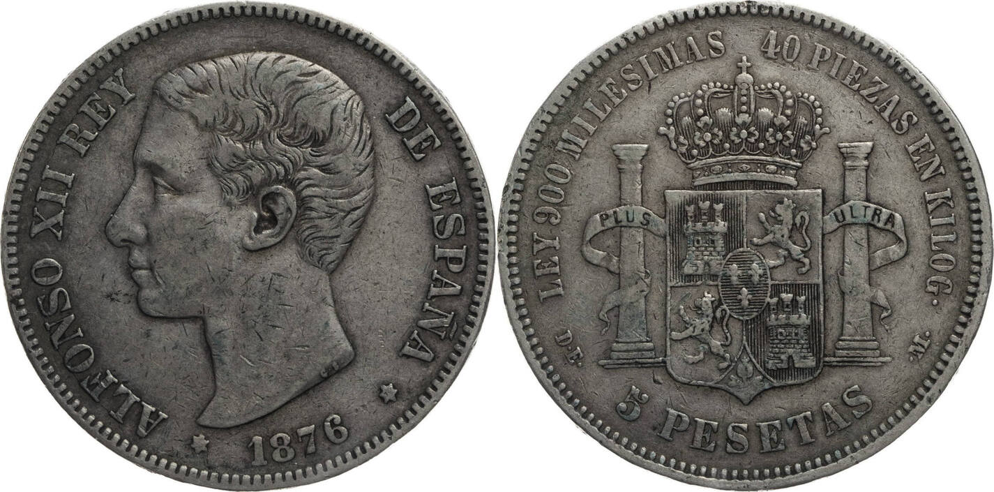 Spanien Pesetas De Alfonso Xii Kursm Nze