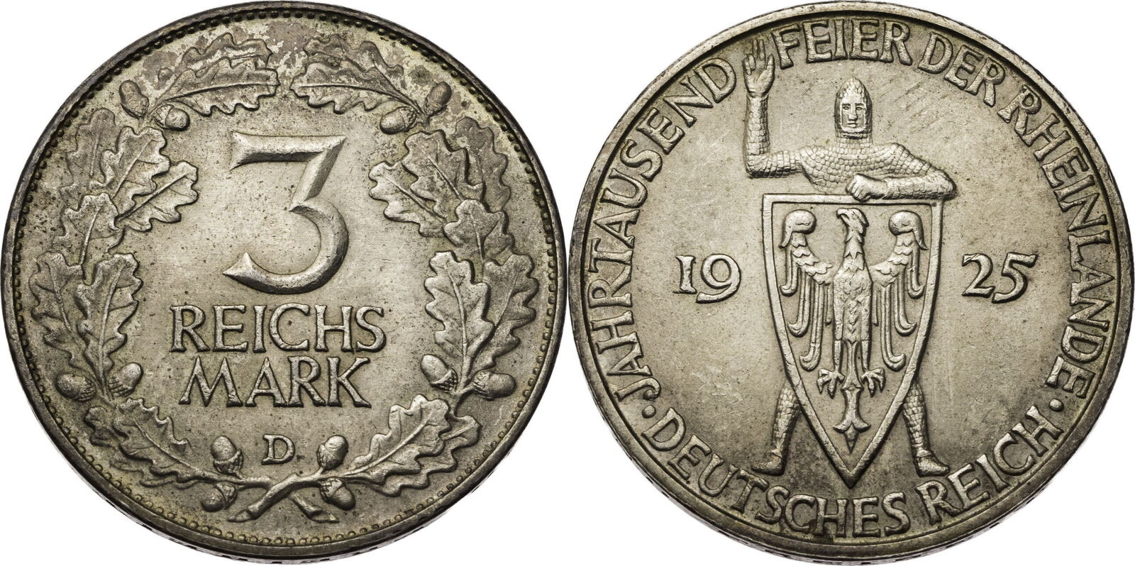 Weimarer Republik Reichsmark D Zur Jahrtausendfeier Der