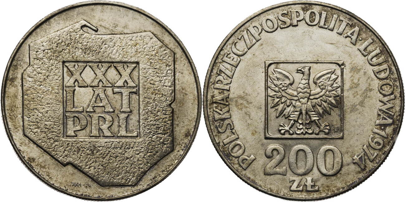 Polen 200 Zloty 1974 30 Jahre Volksrepublik Ss Vz MA Shops