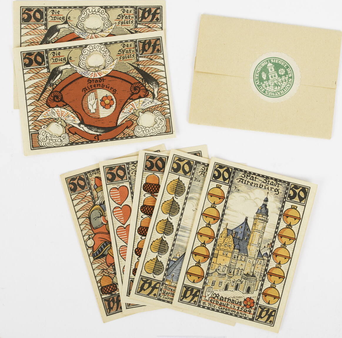 Altenburg X Pfennig Komplette Serie Von Scheinen Skatserie