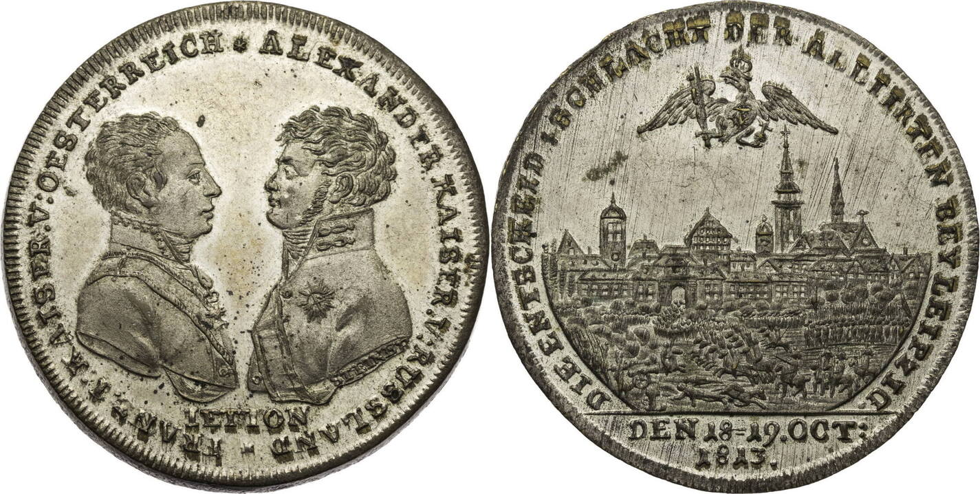 Österreich Kaiserreich Jeton 1813 Franz I und Alexander I Auf