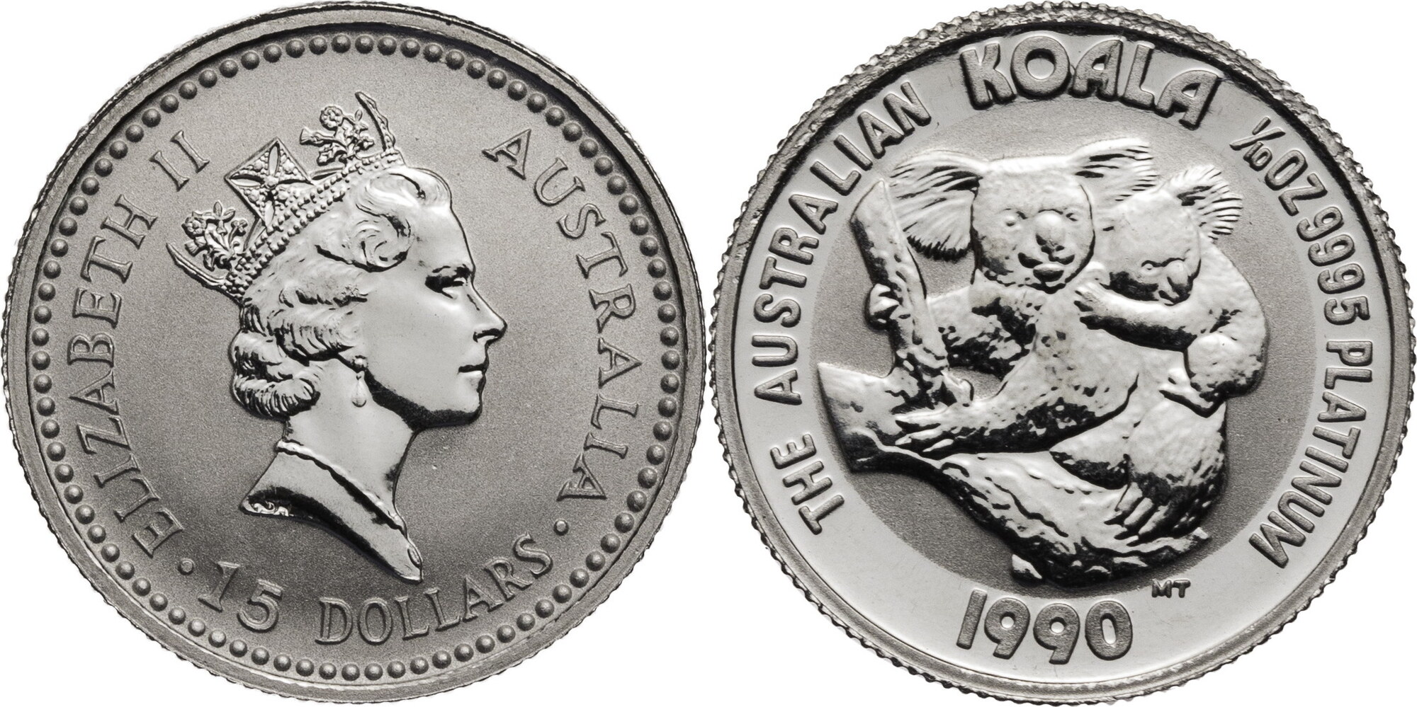 Australien Dollars Elizabeth Ii Koala Platin Bu St In