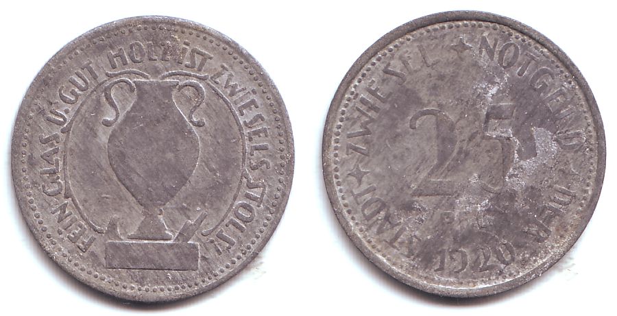 Notgeld Der Stadt Zwiesel Pfennig Ss Vz Min Korr Ma Shops