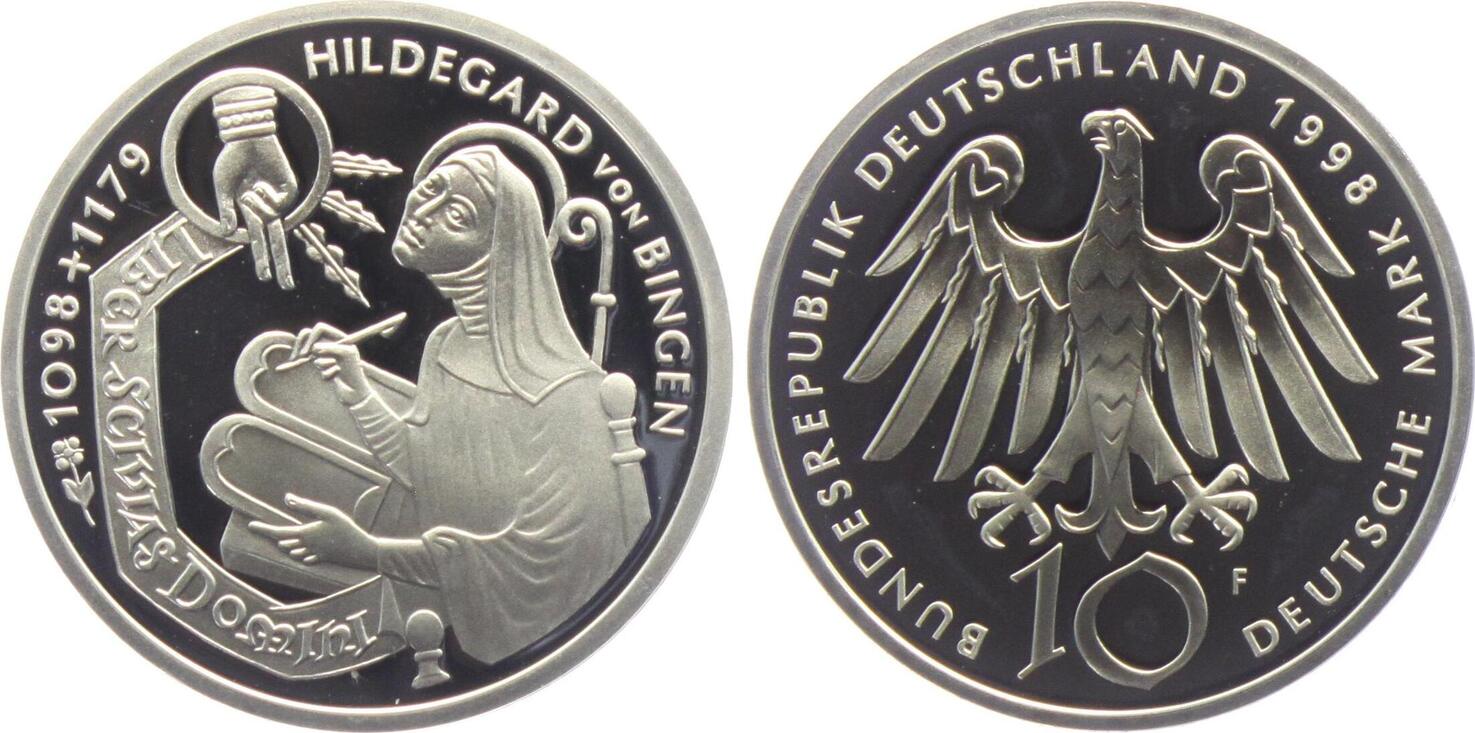 Deutschland BRD 10 Mark 1998 F 900 Jahre Hildegard Von Bingen