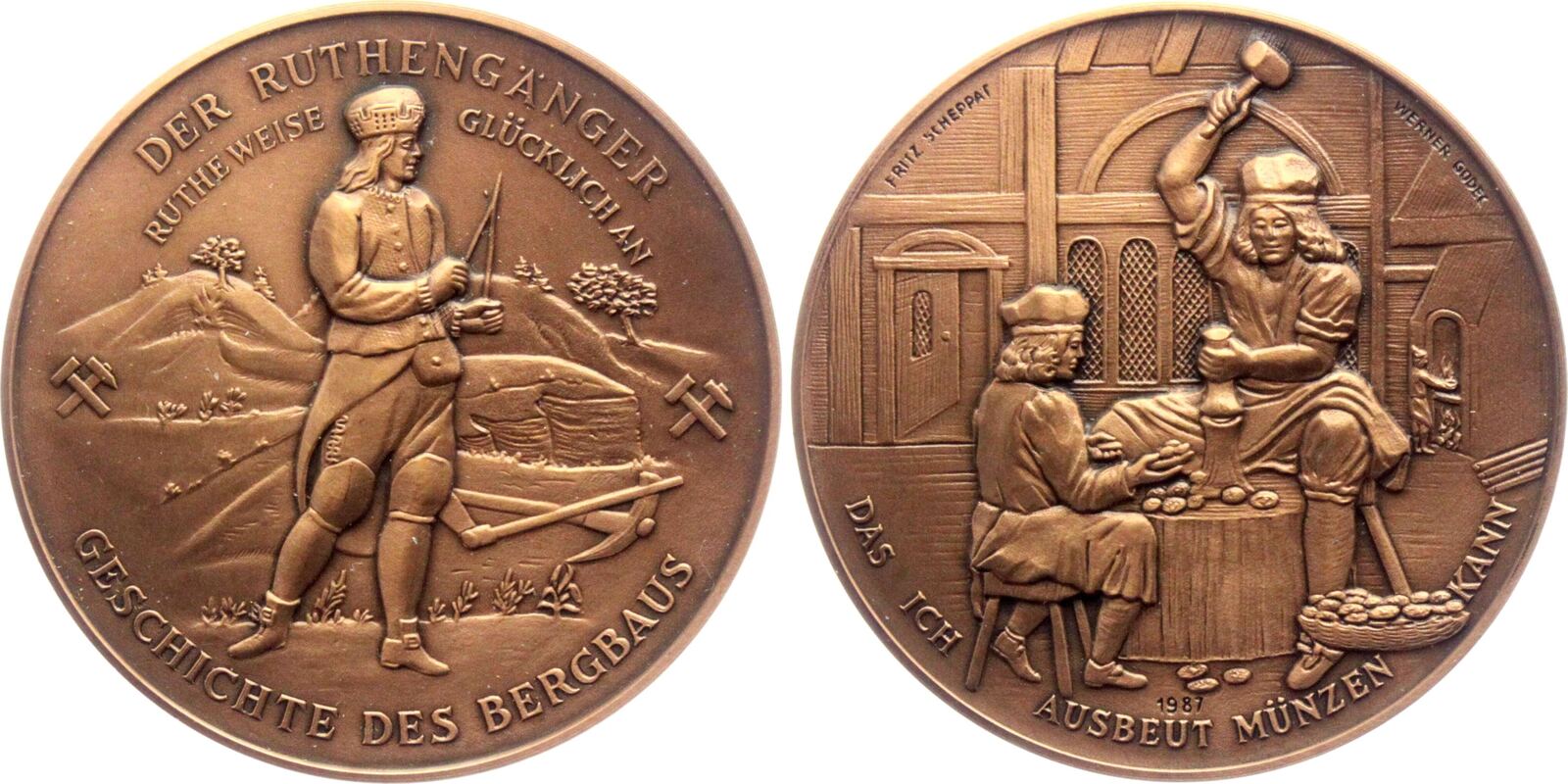 Deutschland Medaille Geschichte Des Bergbaus Der Rutheng Nger St