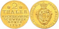 Mecklenburg-Schwerin 2 Taler 2 Taler Goldmünze - Friedrich Franz I.