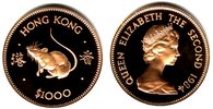 Hongkong 1.000 Dollar Tierkreiszeichen - Jahr der Ratte