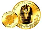 Fiji 10 Dollar Goldmünze - Serie Alt Ägypten - Goldmaske von Pharao Tut Ench Amun