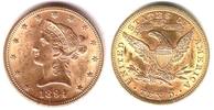 USA 10 Dollar Goldmünze - Liberty - Eagle - <i>Coronet Head</i>