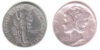 USA 1 Dime Mercury (1916 - 1945) - 1 Dime Bild