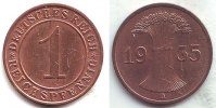 Drittes Reich 1 Reichspfennig 1 Reichspfennig - Ähren