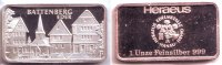 Deutschland-Battenberg Silber-Barren 1 Unze - Motiv-Silberbarren von Heraeus