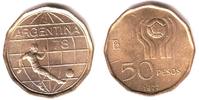 Argentinien 50 Pesos Fußball WM 1978 in Argentinien - Spieler mit Ball