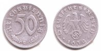 Drittes Reich 50 Reichspfennig 50 Reichspfennig - mit Hakenkreuz