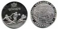 Argentinien Medaille Fußball WM 1978 in Argentinien - Spielszene