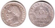 Frankreich 50 Centimes Kaiser Napoleon III. (1852-1870)