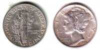 USA 1 Dime Mercury (1916 - 1945) - 1 Dime Bild