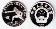 China 10 Yuan Olympische Spiele 1992 in Barcelona - Fechten