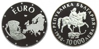 Bulgarien 10000 Leva Europaserie - Felsenrelief des Reiters von Madara mit Trinkhorn