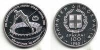 Griechenland 100 Drachmen Leichtathlektik EM 1982 in Athen - Stabhochsprung Picture