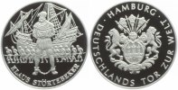 Hamburg Medaille Hamburg - Deutschlands Tor zur Welt - Pirat Klaus Störtebeker - Segelschiff