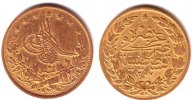 Türkei 100 Piaster Goldmünze - Sultan Abdul Aziz (1861-1876)