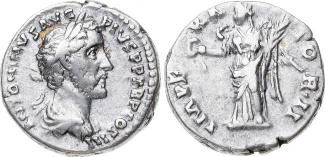 Kaiserzeit Denar 138 161 n Chr Antoninus Pius 138 161 Sehr schön