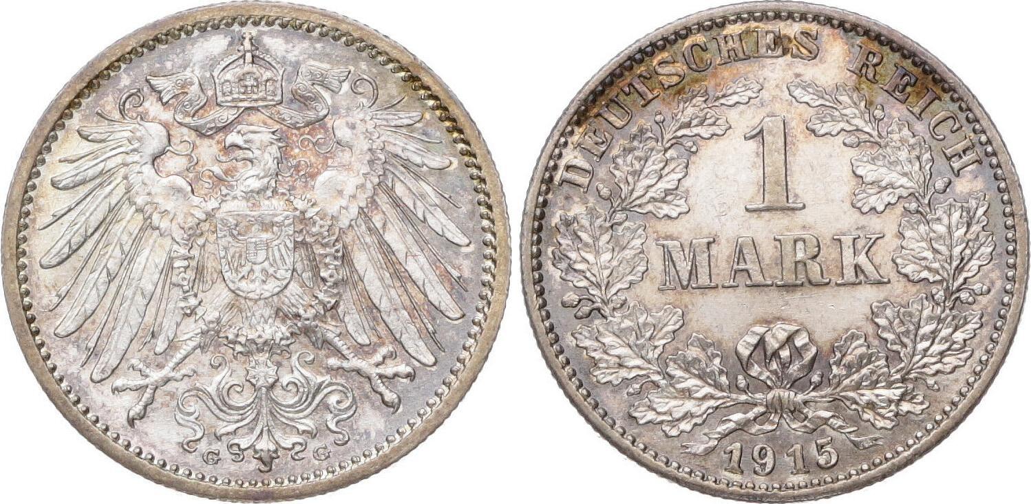 Kleinmünzen Mark 1915 G Hübsche Patina Fast Stempelglanz MA Shops