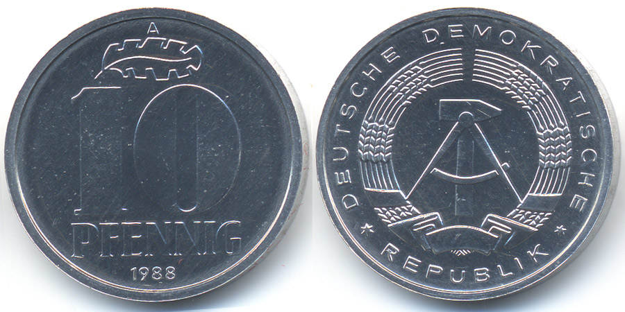 Ddr Pfennig A Aluminium Stempelglanz Export Ma Shops