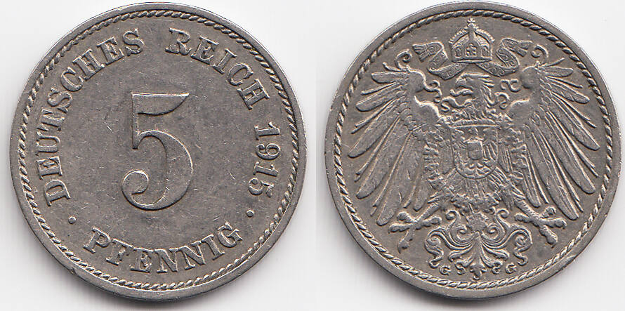 Kaiserreich Pfennig G Gro Er Adler Kupfer Nickel Fast