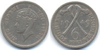 Südrhodesien - Southern Rhodesia 6 Pence George VI. 1936-1952 – Kupfer/Nickel