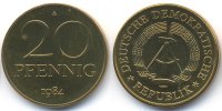 DDR 20 Pfennig Messing