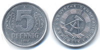 DDR 5 Pfennig Aluminium – Stempeldrehung