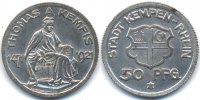 Rheinprovinz 50 Pfennig Kempen - Eisen vernickelt 1921 (Funck 241.1A neue Nr.)