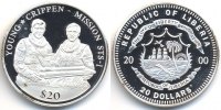 Liberia - Liberia 20 Dollars Young & Crippen Mission STS-1 – Silber