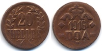 Deutsch Ostafrika 20 Heller 20 Heller 1916-T - Kupfer