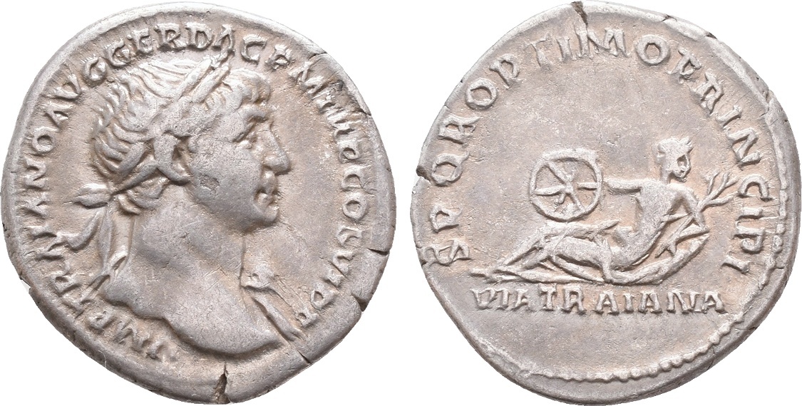 R Misches Kaiserreich Denarius N Chr Traianus Ss Ma Shops