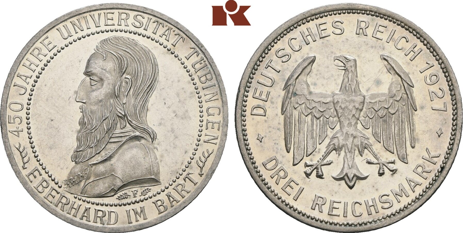 Weimarer Republik Reichsmark F Vorz Glich Stempelglanz Aus