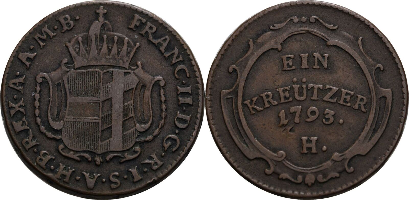 Habsburg Markgrafschaft Burgau Kreuzer H Günzburg 1793 Franz II