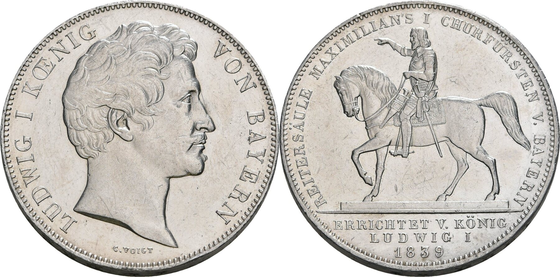 Bayern Geschichtsdoppeltaler München 1839 Ludwig I 1825 1848 ss