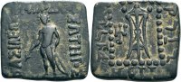Baktrien, Apollodotos I. (ca. 174 - 165 v.Chr.) Bronze (AE Hemiobol)