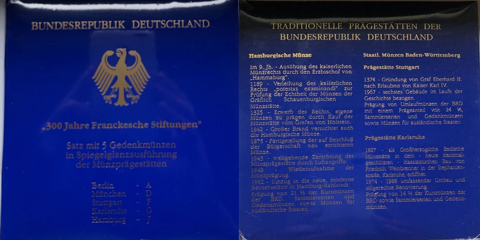 Bundesrepublik Deutschland X Dm Adfgj Gedenkm Nzenset Im