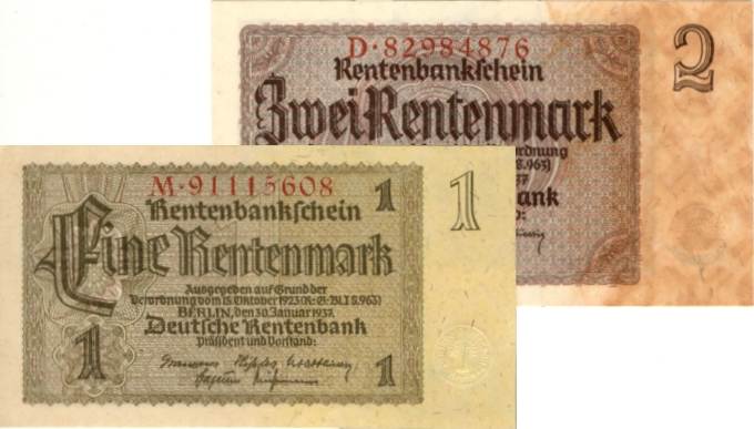 Deutsches Reich Bis Lot Deutsche Rentenbank X Rentenmark