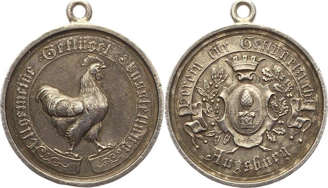 Augsburg Stadt Silbermedaille Am Henkel Sehr Sch N Ma Shops