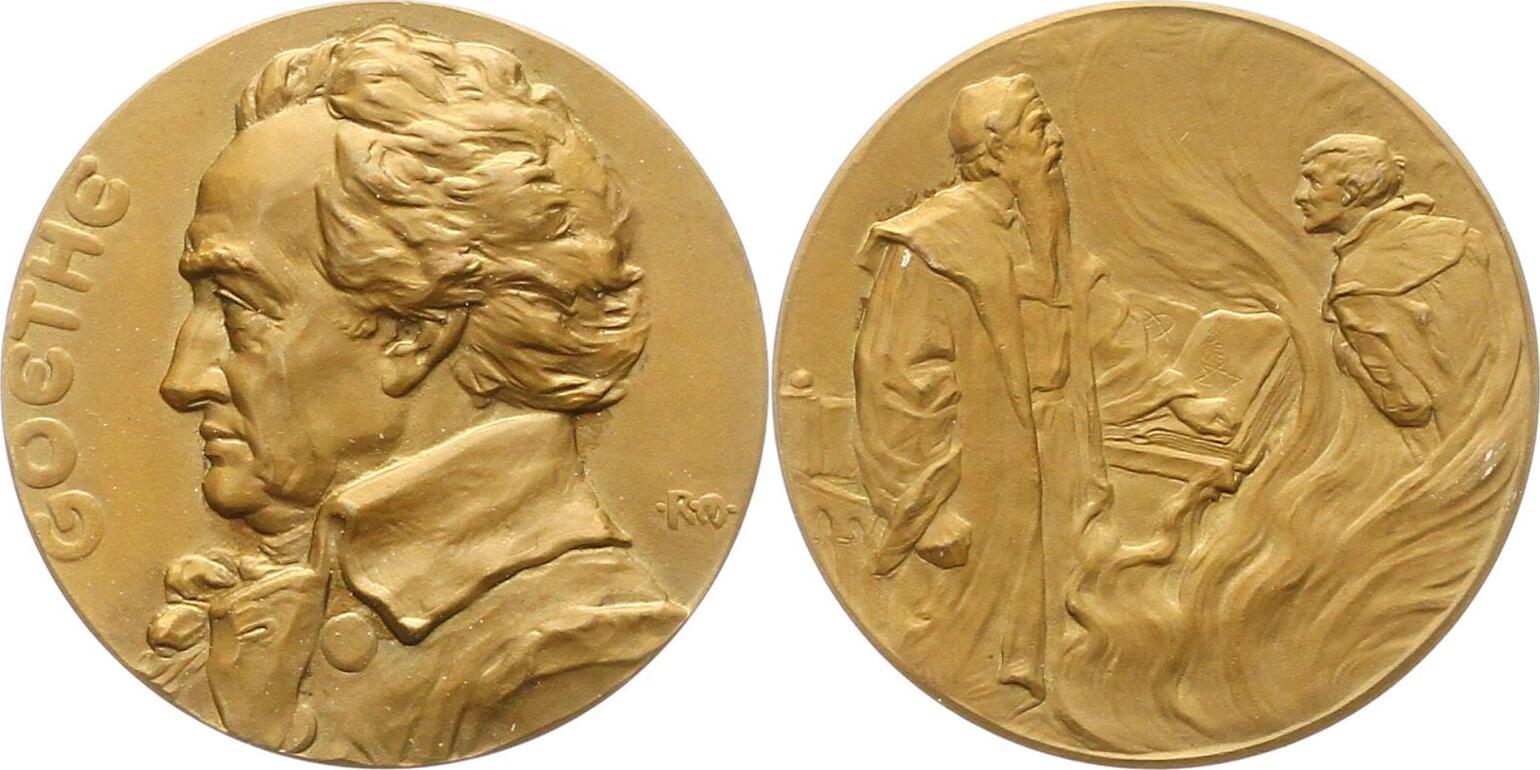 Personenmedaillen Bronzemedaille Goethe Johann Wolfgang Von