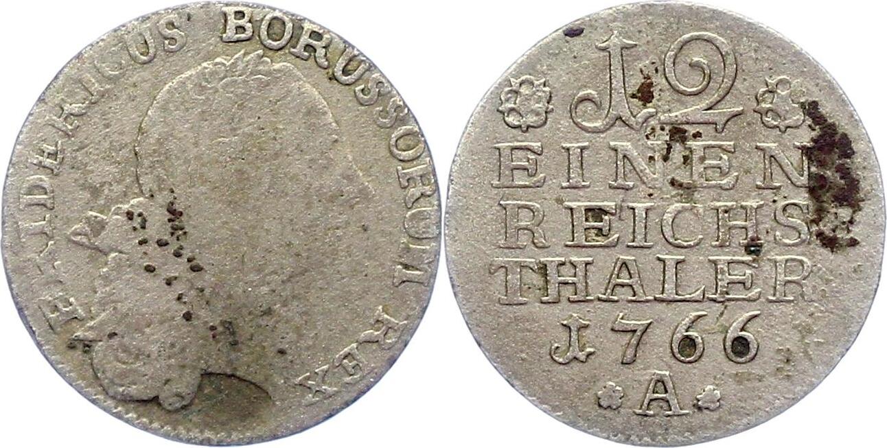 Brandenburg Preußen 1 12 Taler 1766 A Friedrich II 1740 1786 Schön