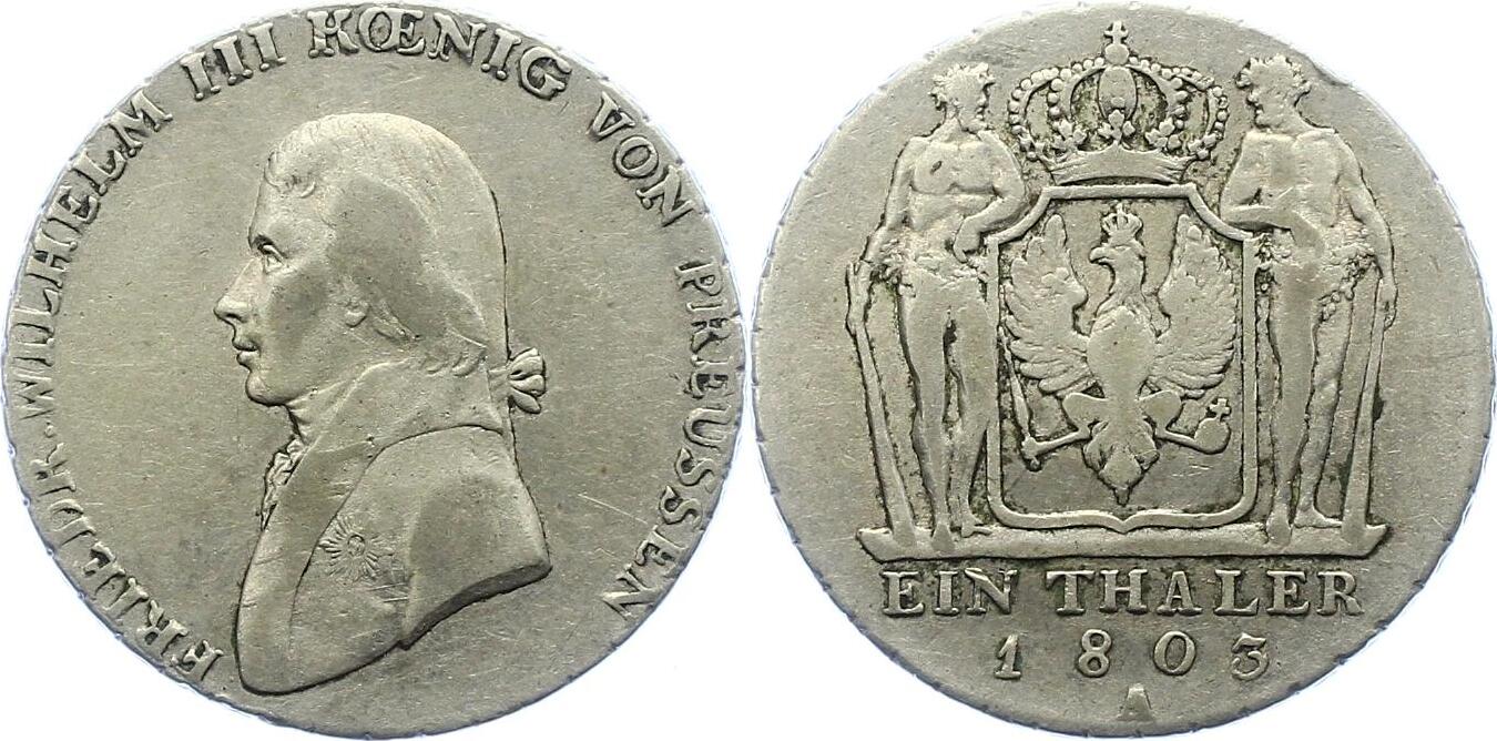 Brandenburg Preußen Taler 1803 A Friedrich Wilhelm III 1797 1840 Sehr