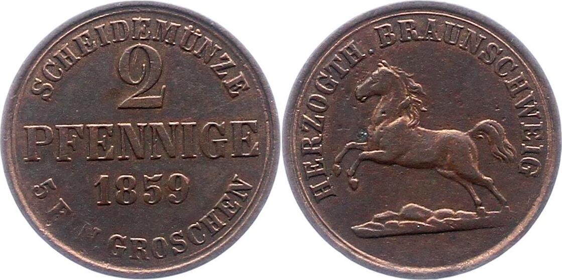 Braunschweig Wolfenb Ttel Pfennig Wilhelm Sehr Sch N