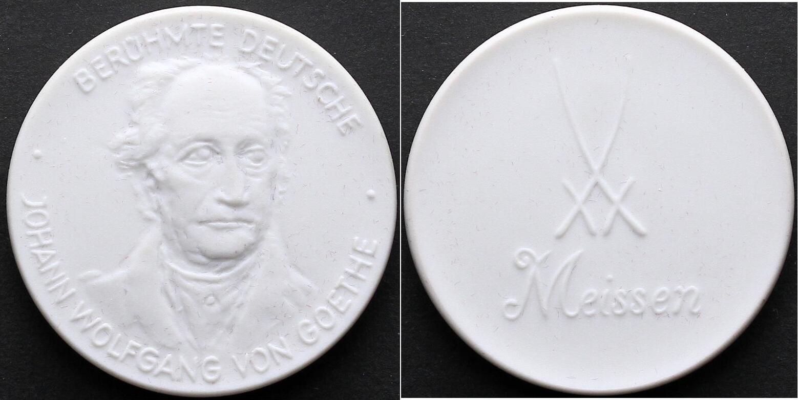 Personenmedaillen Porzellanmedaille Goethe Johann Wolfgang Von 1749