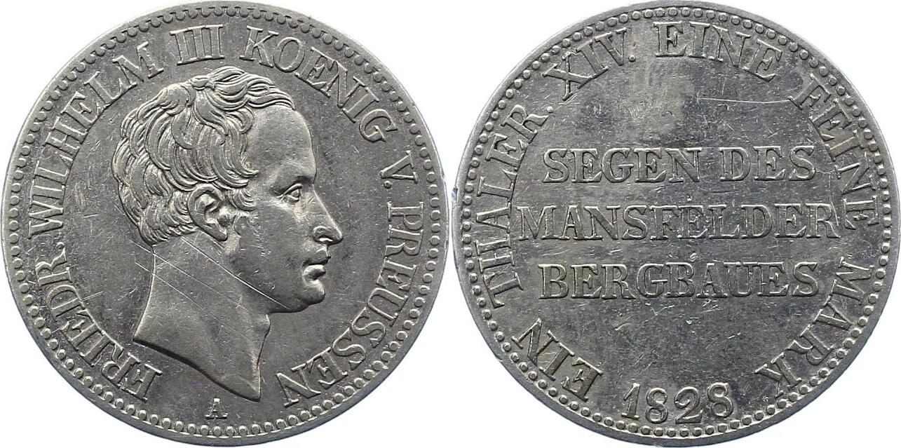 Brandenburg Preußen Ausbeutetaler 1828 A Friedrich Wilhelm III 1797